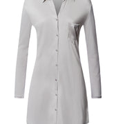 Grand Central Button Front Sleep Shirt | Silver Vapor 77420-2652